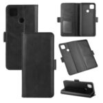 Magnet Closure Leather Wallet Stand Phone Case Cover for i Xiaomi Redmi 9C – Black