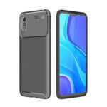 Drop Resistant Carbon Fiber Texture TPU Phone Case for Xiaomi Redmi 9A – Black