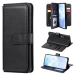 10 Card Slots Multi-function Wallet Leather Protective Shell for Xiaomi Mi 10/Mi 10 Pro – Black