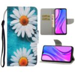 Pattern Printing Wallet Leather Stand Case for Xiaomi Redmi 9C – Daisy Flower