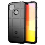 Rugged Shield Square Grid Texture TPU Protective Shell for Xiaomi Redmi 9C – Black