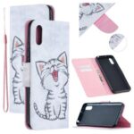 Pattern Printing Leather Wallet Shell Case for Xiaomi Redmi 9A – Happy Cat