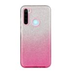 Gradient Color Glittery Powder PC+TPU Hybrid Case for Xiaomi Redmi Note 8 – Pink