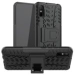 Cool Tyre PC + TPU Combo Shell with Kickstand Cover for Xiaomi Redmi 9A – Black