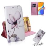 Pattern Printing PU Leather Wallet Cover Stand Case for Xiaomi Redmi 9C – Beautiful Flower