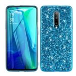 Glittering Sequins Plated TPU Frame + PC Hybrid Shell Case for Xiaomi Redmi K30 – Blue