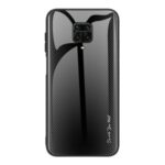 Carbon Fiber Skin Glass Back + TPU Cover for Xiaomi Redmi Note 9S/Note 9 Pro/Note 9 Pro Max – Black