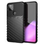 Thunder Series Twill Texture TPU Mobile Phone Shell for Google Pixel 5 XL – Black