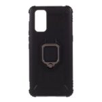 Phone Case Finger Ring Kickstand Shockproof TPU Cover for Vivo iQOO3 5G – Black