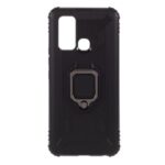 Finger Ring Kickstand TPU Phone Case (Built-in Magnetic Holder Metal Sheet) for vivo Z6 – Black