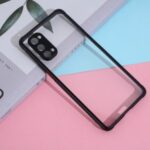 Clear PC + TPU Hybrid Cell Phone Cover Protective Casing for Oppo Reno4 Pro 5G – Black