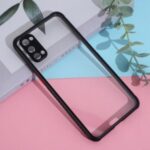 Clear PC + TPU Hybrid Cell Phone Cover Protective Shell for Oppo Reno4 5G – Black