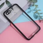 Protective Shell Clear PC + TPU Hybrid Cell Phone Cover for Oppo A7 – Black