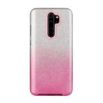 Gradient Color Glittery Powder PC+TPU Hybrid Back Case for OPPO A5 (2020)/A9 (2020)/A11x – Pink