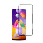 MOCOLO for Samsung Galaxy M31s [Full Glue] Silk Printing Tempered Glass Full Screen Film – Black