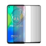 HAT PRINCE 10Pcs/Set Full Glue Full Size 0.26mm 9H 2.5D Tempered Glass Screen Film for Motorola Moto G8 Power