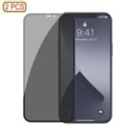 2PCS/Set BASEUS 0.3mm Privacy Curved Tempered Glass Full Screen Protector for iPhone 12 5.4-inch