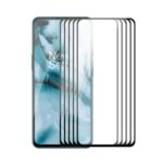 ENKAY 5Pcs/Set Full Glue Full Coverage 0.26mm 9H 2.5D Tempered Glass Screen Protector for OnePlus Nord