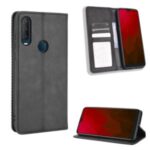 Vintage Style Leather Wallet Stand Case for Vodafone Smart V11 – Black