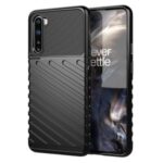 Thunder Series Twill Texture TPU Cell Phone Case for OnePlus Nord – Black