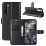 Litchi Texture Wallet Leather Mobile Phone Cover for OnePlus Nord – Black