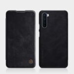 NILLKIN Qin Series Card Holder Leather Mobile Phone Case for OnePlus Nord – Black
