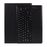 Bluetooth Keyboard Litchi Skin Leather Stand Case for Samsung Galaxy Tab S7 Plus (2020) – Black