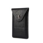 Elephant Texture Leather Cellphone Holster Case with Belt Clip Pouch for 5.5-6.5 inch Phones – Black