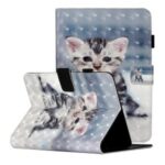Light Spot Decor Pattern Printing Card Holder Leather Stand Protective Cover  for 8-inch Tablets – Cat