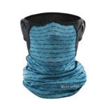 WEST BIKING Unisex Ice Silk Neck Scarf Sunscreen Hiking Earloop Face Mask Tube Head Scarve – Blue