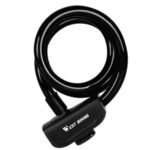 WEST BIKING Anti-theft Lengthened Bold Steel Cable Bicycle Lock – Black