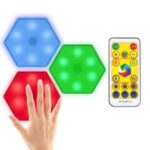 SMATRUL DIY LED Night Light Creative Geometry Assembly Wireless Remote Control Lamp (3 Lamp)