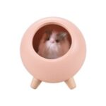 Cute Sleeping Hamster Style USB Rechargeable Atmosphere Lamp Night Light – Light Pink