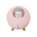 Creative Lovely Planet Cat Humidifier with Night Light Function – Pink