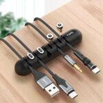 TOPK L35 Desktop USB Cable Organizer Flexible Silicone Cable Holder Clip