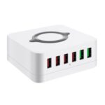 6 USB Wireless Charging QC3.0 Charger (WLX-E6) – US Plug