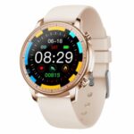 V23 Full Touch IPS Screen Health Monitoring Smart Bracelet Waterproof Bluetooth Smart Watch – Rose Gold/Apricot