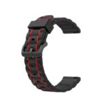 Wavy Textured Silicone Watch Band Strap for Fitbit Versa/2/Lite – Red