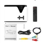 UB20 Plus Android 6.0 Portable Projector Support USBx2/SD/AV/VGA/HDMI-in 3.5mm Audio-out – US Plug