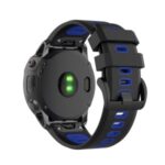 Bi-color Silicone Smart Watch Strap for Garmin Fenix 6X/Fenix 5X – Black/Blue