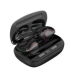 Bluetooth Wireless Headphone Stereo HiFi Earphone Sports Earphone Wireless Earbuds with LED Display Screen Charging Bin – Black