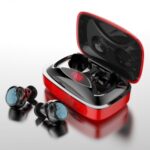 X29 TWS Power Digital Display In-ear Stereo Sound Bluetooth Headsets with Charging Bin – Red/Black