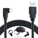 5M 90 Degree Angled USB 3.0 Type C Stable Data Transmission and Fast Charging Link Cable for Oculus Quest