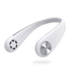 Portable USB Rechargeable Low Noise Neck-hanging Sports Mini Fan – White