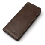 RFID Men’s Wallet Genuine Leather Coin Purse Bag Card Holder Purse Handbag – Dark Brown