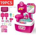 Children’s Pretend Toys Dining Table Dressing Table Medical Tools Storage Box Set Educational Toys – Dressing