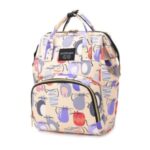 Diaper Backpack Cartoon Pattern Baby Nappy Backpack Large Multifunctional Diaper Bag Mommy Maternity Bag – Cat/Yellow