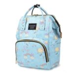 Diaper Backpack Cartoon Pattern Baby Nappy Backpack Large Multifunctional Diaper Bag Mommy Maternity Bag – Rainbow/Blue