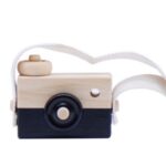 Wooden Kids Toy Camera  Baby Gift Children Photography Hanging Decor – Black
