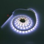 Battery Powered LED Strip Lights Wireless PIR Motion Sensor Wardrobe Closet Lamp – White//0.5 Meter